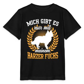 Nur mit Harzer Fuchs altdeutscher Hütefuchs - Stanley/Stella Kinder T-Shirt MINI CREATOR  - Schwarz - Vorne - Mikhail (115cm)