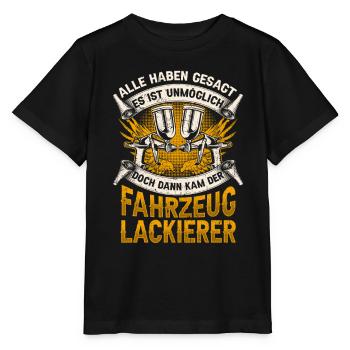 Dann kam der Fahrzeuglackierer Lackierer - Stanley/Stella Kinder T-Shirt MINI CREATOR  - Schwarz - Vorne - Mikhail (115cm)