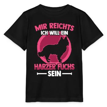 Will ein Harzer Fuchs sein Altdeutscher Hütehund - Stanley/Stella Kinder T-Shirt MINI CREATOR  - Schwarz - Vorne - Mikhail (115cm)