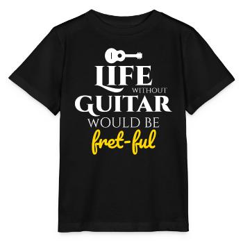 Fret-fully Funny: Célébrer la vie avec des guitares - T-shirt bio MINI CREATOR Stanley/Stella Enfant - noir - Devant - Mikhail (115cm)