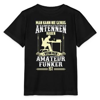 Amateurfunker genug Antennen Hobbyfunker - Stanley/Stella Kinder T-Shirt MINI CREATOR  - Schwarz - Vorne - Mikhail (115cm)