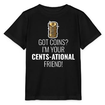 Coin Collecting Collector Numismatic Numismatist - Stanley/Stella MINI CREATOR Kids’ T-Shirt - black - Front - Mikhail (115cm)