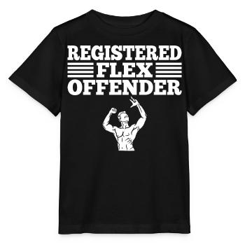 Funny Registered Flex Offender Bodybuilding - Stanley/Stella MINI CREATOR Kids’ T-Shirt - black - Front - Mikhail (115cm)