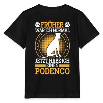Habe einen Podenco spanischer Jagdhund - Stanley/Stella Kinder T-Shirt MINI CREATOR  - Schwarz - Vorne - Mikhail (115cm)