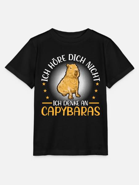 Denke an Capybara Wasserschwein Südamerika - Stanley/Stella Kinder T-Shirt MINI CREATOR  - Schwarz