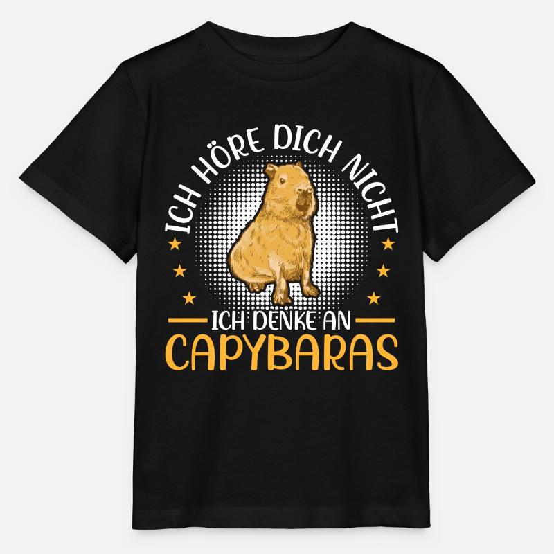 Denke an Capybara Wasserschwein Südamerika - Stanley/Stella Kinder T-Shirt MINI CREATOR  - Schwarz