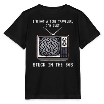 Vintage-TV-Bildschirm: Nostalgische Verbindung zu den 80er Jahren - Stanley/Stella Kinder T-Shirt MINI CREATOR  - Schwarz - Vorne - Mikhail (115cm)