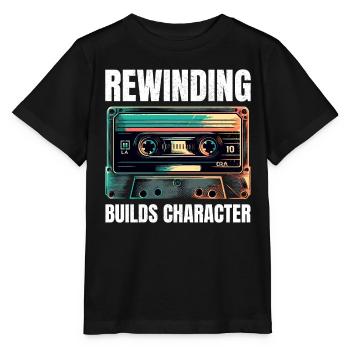 Art de la cassette Vintage : rembobinage de la nostalgie des années 80 - T-shirt bio MINI CREATOR Stanley/Stella Enfant - noir - Devant - Mikhail (115cm)