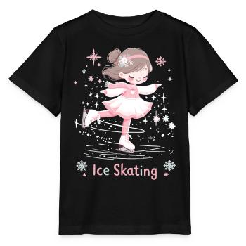 Magie du patinage sur glace : Fille sur la glace - T-shirt bio MINI CREATOR Stanley/Stella Enfant - noir - Devant - Mikhail (115cm)