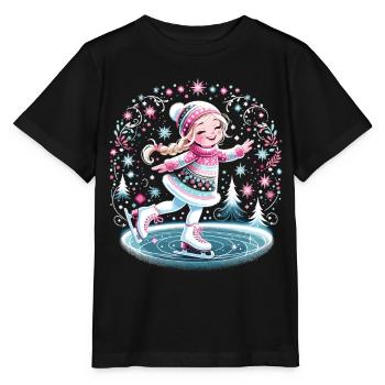 Gift for figure skater - Stanley/Stella MINI CREATOR Kids’ T-Shirt - black - Front - Mikhail (115cm)