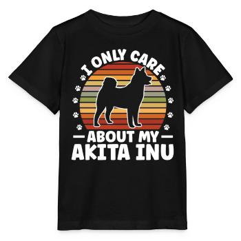 Just think of Akita Inu, Japanese Akita Inu - Stanley/Stella MINI CREATOR Kids’ T-Shirt - black - Front - Mikhail (115cm)