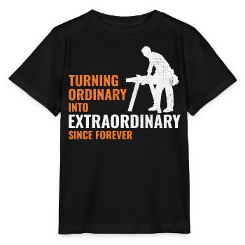 Woodworker Woodcutter Carpenter Woodworking Funny - Stanley/Stella MINI CREATOR Kids’ T-Shirt - black - Front - Mikhail (115cm)