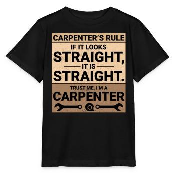 Carpenter Woodworker Woodcutter Carpentry Funny - Stanley/Stella MINI CREATOR Kids’ T-Shirt - black - Front - Mikhail (115cm)