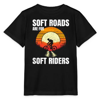 Scenic Gravel Riding Sunrise Soft Roads Not for Us - Stanley/Stella MINI CREATOR Kids’ T-Shirt - black - Front - Mikhail (115cm)
