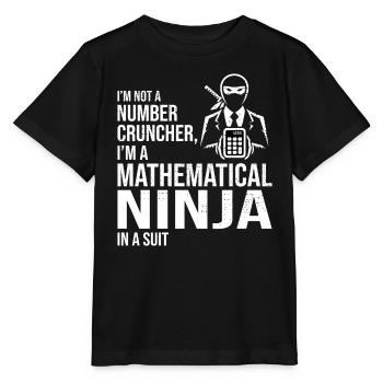 Mathematische Ninja Buchhaltung Buchhaltung Buchhaltung Finanzen - Stanley/Stella Kinder T-Shirt MINI CREATOR  - Schwarz - Vorne - Mikhail (115cm)
