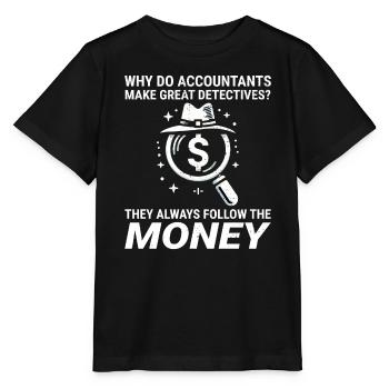 Buchhalter Buchhaltung Buchhaltung Finanzen Lustig - Stanley/Stella Kinder T-Shirt MINI CREATOR  - Schwarz - Vorne - Mikhail (115cm)