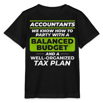 Buchhalter Buchhaltung Buchhaltung Finanzen Lustig - Stanley/Stella Kinder T-Shirt MINI CREATOR  - Schwarz - Vorne - Mikhail (115cm)