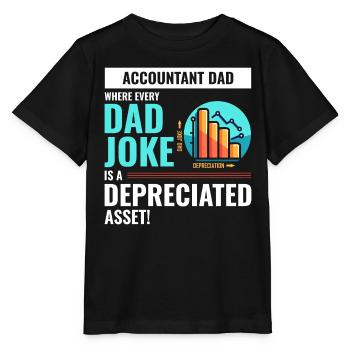 Comptable Papa Blague Actif Amorti Fête des Pères - T-shirt bio MINI CREATOR Stanley/Stella Enfant - noir - Devant - Mikhail (115cm)