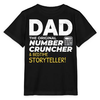 Comptable Papa Comptabilité Finance Financier Drôle - T-shirt bio MINI CREATOR Stanley/Stella Enfant - noir - Devant - Mikhail (115cm)