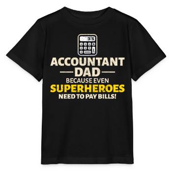 Buchhalter Papa Buchhaltung Finanzen Finanzen Lustig - Stanley/Stella Kinder T-Shirt MINI CREATOR  - Schwarz - Vorne - Mikhail (115cm)