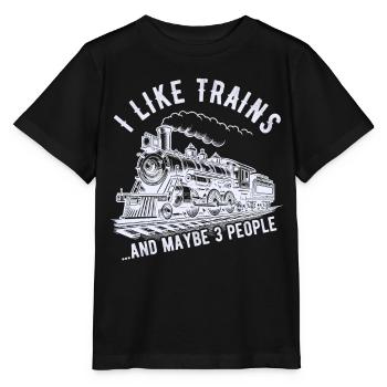 Train Locomotive Railway Train Driver Train Driver - Stanley/Stella MINI CREATOR Kids’ T-Shirt - black - Front - Mikhail (115cm)