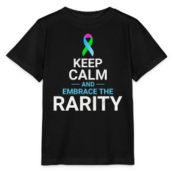 Sensibilisation aux maladies rares : Adoptez la rareté - T-shirt bio MINI CREATOR Stanley/Stella Enfant - noir - Devant - Mikhail (115cm)