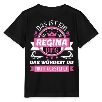 Regina Name Vorname Namenstag Namensgeschenk - Stanley/Stella Kinder T-Shirt MINI CREATOR  - Schwarz - Vorne - Mikhail (115cm)