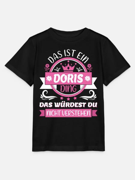 Doris Name Vorname Namenstag Namensgeschenk - Stanley/Stella Kinder T-Shirt MINI CREATOR - Schwarz