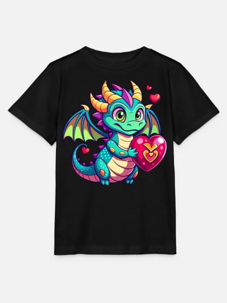 Farbenfroher Drache - Stanley/Stella Kinder T-Shirt MINI CREATOR  - Schwarz
