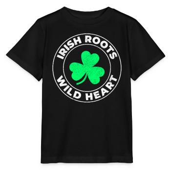 Wild Heart : Conception de fille irlandaise drôle - T-shirt bio MINI CREATOR Stanley/Stella Enfant - noir - Devant - Mikhail (115cm)