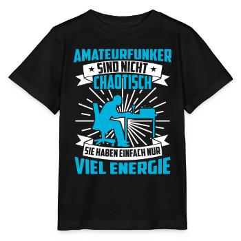 Les radioamateurs ne sont pas des radioamateurs chaotiques - T-shirt bio MINI CREATOR Stanley/Stella Enfant - noir - Devant - Mikhail (115cm)