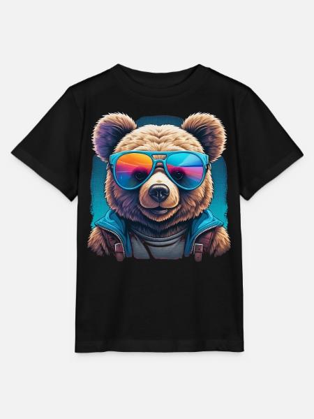 Cooler Teddy - Stanley/Stella Kinder T-Shirt MINI CREATOR - Schwarz