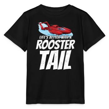 Rooster Tail Rumble : Plaisir des courses d’hydroplanes - T-shirt bio MINI CREATOR Stanley/Stella Enfant - noir - Devant - Mikhail (115cm)