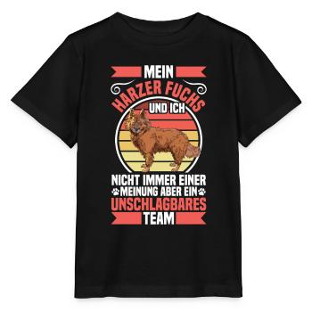Harzer Fuchs is unbeatable herding dog herding fox - Stanley/Stella MINI CREATOR Kids’ T-Shirt - black - Front - Mikhail (115cm)
