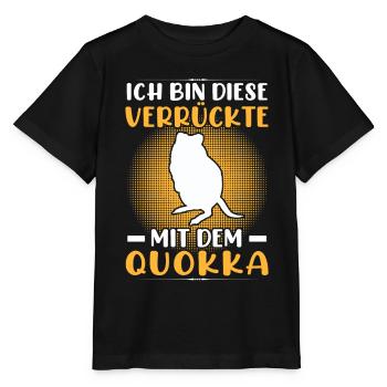 Fou avec Quokka Marsupial Quokka - T-shirt bio MINI CREATOR Stanley/Stella Enfant - noir - Devant - Mikhail (115cm)