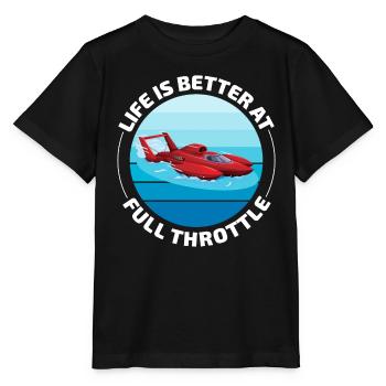 Plaisir à plein régime : les courses d’hydroplanes rient - T-shirt bio MINI CREATOR Stanley/Stella Enfant - noir - Devant - Mikhail (115cm)