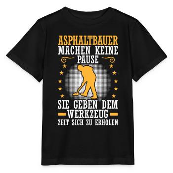 Le constructeur d’asphalte ne prend pas de pause Constructeur de routes - T-shirt bio MINI CREATOR Stanley/Stella Enfant - noir - Devant - Mikhail (115cm)