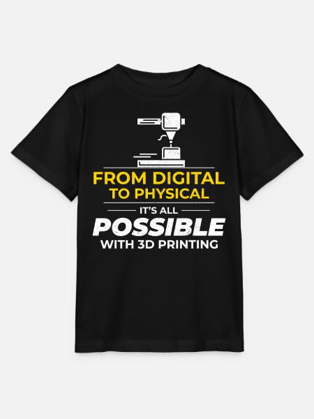3D-Drucker 3D-Druck - Stanley/Stella Kinder T-Shirt MINI CREATOR - Schwarz
