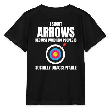 Tir à l’arc Cibles Archer Bullseye Tir Sport - T-shirt bio MINI CREATOR Stanley/Stella Enfant - noir - Devant - Mikhail (115cm)