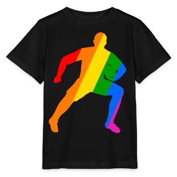 La puissance du rugby dans l’arc-en-ciel - T-shirt bio MINI CREATOR Stanley/Stella Enfant - noir - Devant - Mikhail (115cm)
