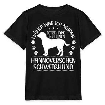 Le chien de chasse à l’odeur hanovrienne était autrefois normal - T-shirt bio MINI CREATOR Stanley/Stella Enfant - noir - Devant - Mikhail (115cm)