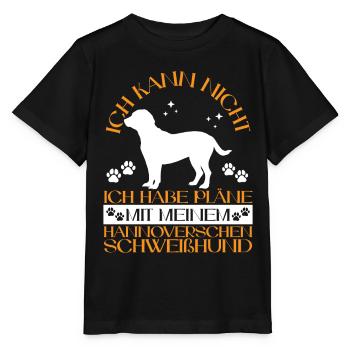 Plans avec mon chien de chasse hanovrien - T-shirt bio MINI CREATOR Stanley/Stella Enfant - noir - Devant - Mikhail (115cm)