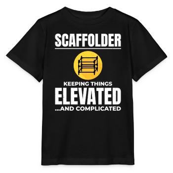 Scaffolder Scaffold Builder Scaffolding Platform - Stanley/Stella MINI CREATOR Kids’ T-Shirt - black - Front - Mikhail (115cm)