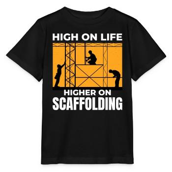 Scaffolder Scaffold Builder Scaffolding Platform - Stanley/Stella MINI CREATOR Kids’ T-Shirt - black - Front - Mikhail (115cm)