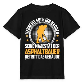 Le constructeur d’asphalte s’incline devant vous constructeur de routes - T-shirt bio MINI CREATOR Stanley/Stella Enfant - noir - Devant - Mikhail (115cm)