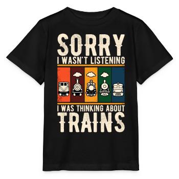 Train Locomotive Railway Train Driver Train Driver - Stanley/Stella MINI CREATOR Kids’ T-Shirt - black - Front - Mikhail (115cm)