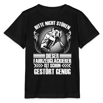 Le peintre de véhicules est déjà dérangé Peintre - T-shirt bio MINI CREATOR Stanley/Stella Enfant - noir - Devant - Mikhail (115cm)