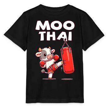 Muay Thai Boxing, Thai Boxing Kickboxen, Moo Thai - Stanley/Stella Kinder T-Shirt MINI CREATOR  - Schwarz - Vorne - Mikhail (115cm)