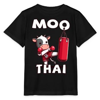 Muay Thai Boxing, Thai Boxing Kickboxen, Moo Thai - Stanley/Stella Kinder T-Shirt MINI CREATOR  - Schwarz - Vorne - Mikhail (115cm)