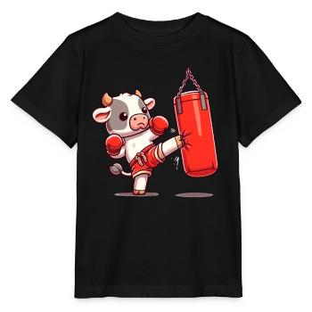 Muay Thai Boxing, Thai Boxing, Kickboxing, Kickboxer - Stanley/Stella MINI CREATOR Kids’ T-Shirt - black - Front - Mikhail (115cm)